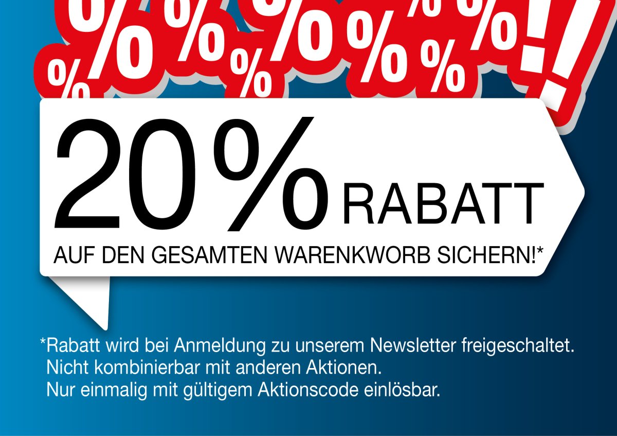 Headerbild 20% Warenkorb (Mobil)